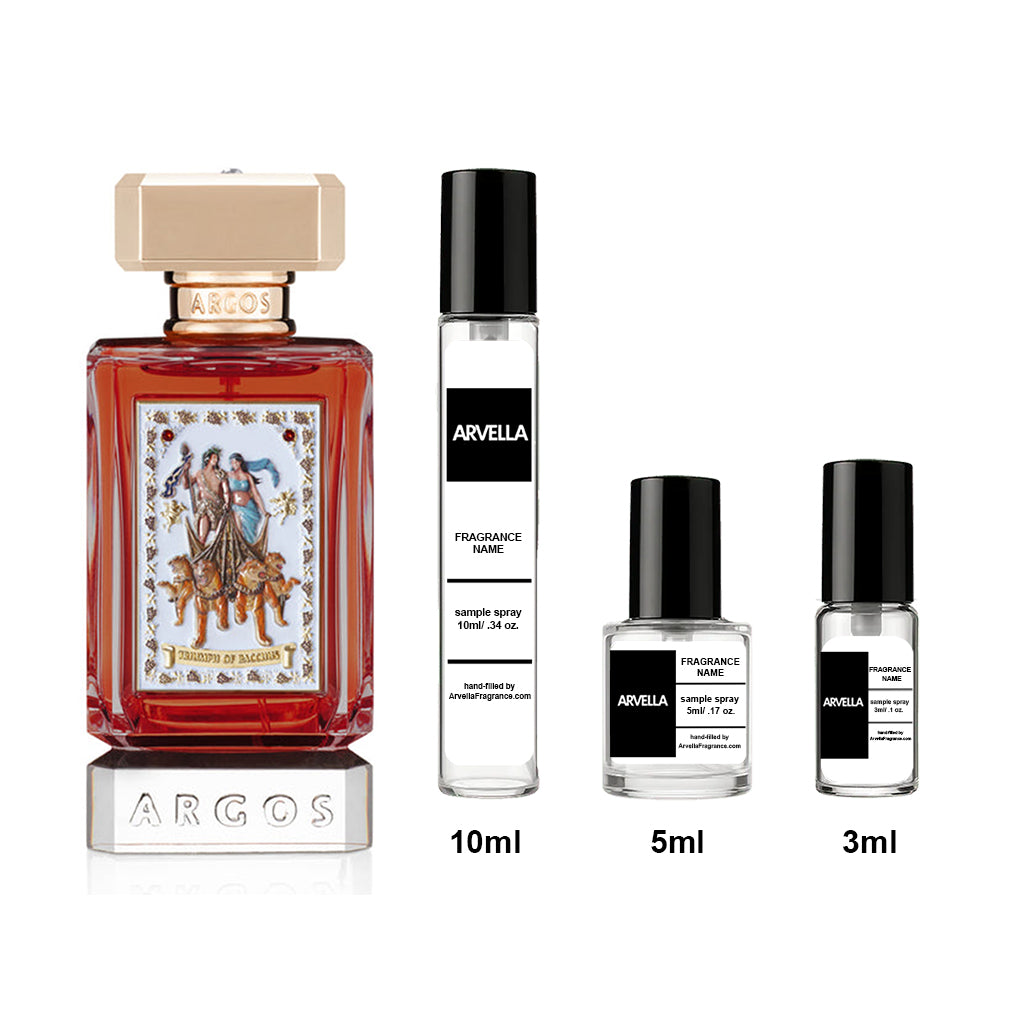 Argos Triumph Of Bacchus Extrait Sample 10ml Spray - Arvella Fragrance